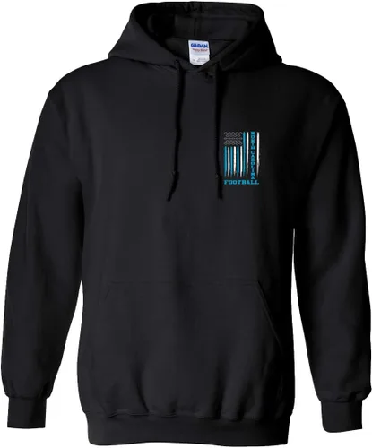 Vista 9 de Sudadera con capucha unisex de la bandera americana del color del equipo de fútbol