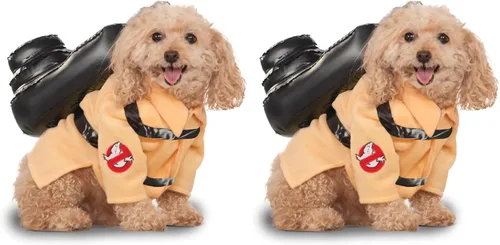 Vista 4 de Disfraz para mascota de la colección de películas de Cazafantasmas, de Rubies Costume, S, Anaranjado