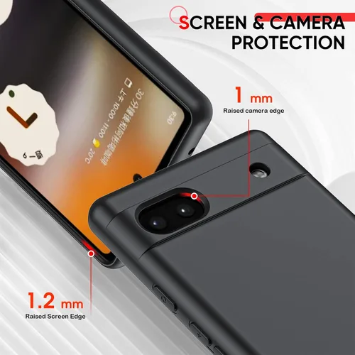 Vista 6 de LeYi Funda para Google Pixel 6A, Funda para Google Pixel 6A [6.1"] con Paquete de 2 Protectores de Pantalla de Vidrio Templado, Funda de Silicona
