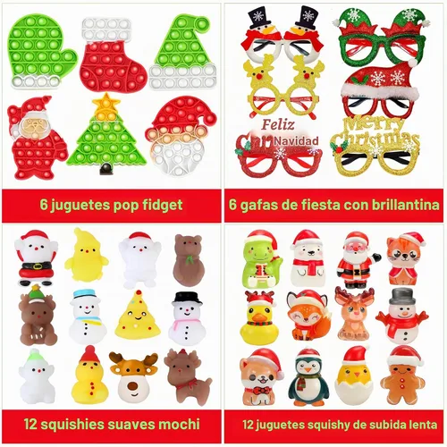 Vista 4 de 358 piezas de suministros de decoración para fiestas de Navidad, bolsa de dulces, rellenos de calcetines de piñata a granel, juguete de caja