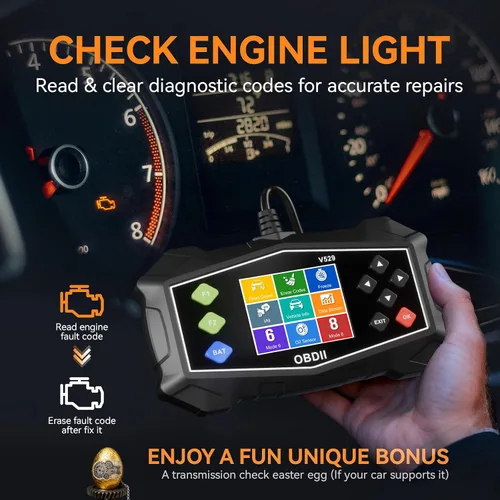 Vista 3 de Herramienta de diagnóstico de escáner OBD2 mejorada - Lector de código de motor con probador de batería, EVAP, datos en vivo, modo 6/8, herramienta