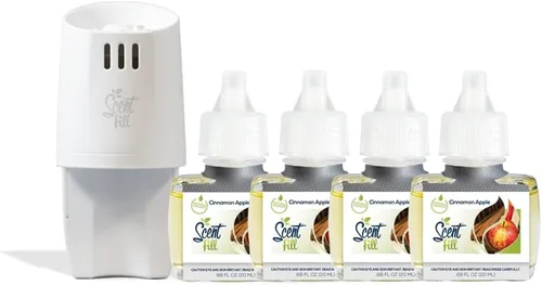 Vista 22 de Scent Fill Ambientador enchufable de sidra de manzana, repuestos de aceite perfumado, 2 recambios + difusor