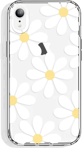 Vista 21 de GYZYA Funda para iPhone X y iPhone Xs, 5.8 pulgadas transparente con diseño floral, lindo protector delgado parachoques de TPU + cubierta trasera a