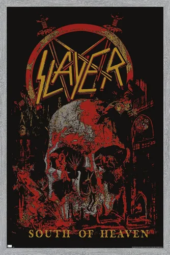 Vista 16 de Trends International Slayer - Póster de pared del sur del cielo, 22.4 pulgadas de largo x 14.7 pulgadas, versión enmarcada en madera de granero