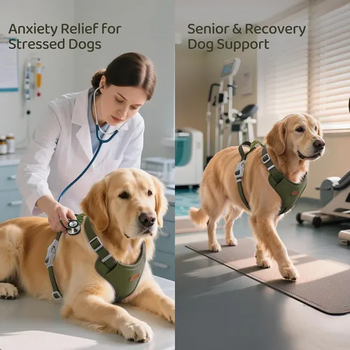Vista 7 de Xlife Arnés para perros y gatos pequeños, arnés de chaleco ajustable sin tirones con hebilla de seguridad y anillo en D sin asfixia, fácil de poner