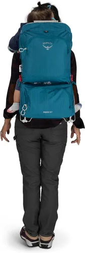 Vista 15 de Osprey Poco SLT Lightweight Child Carrier Backpack - Slimmed-Down Hiking Carrier for Toddlers with Safety Harness, Sunshade, and Ventilated