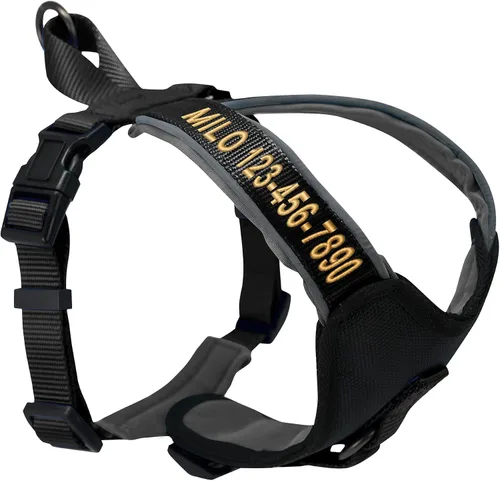 Vista 19 de Arnés para perro Pawtitas para entrenamiento de suave, ajustable, reflectante, acolchado para cachorros, Azul