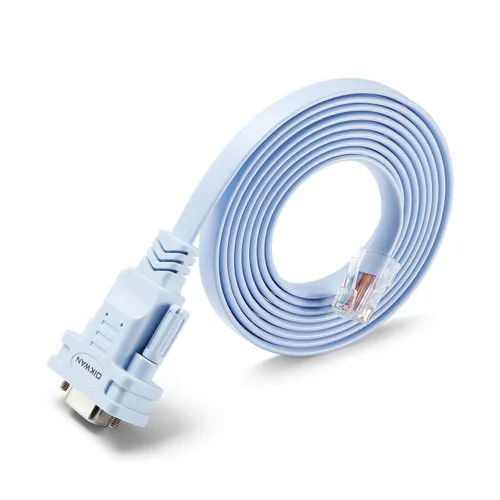 Vista 2 de Cable de consola DB9 a RJ45, compatible con Cisco Routers Switches Firewalls CAB-CONSOLE-RJ45