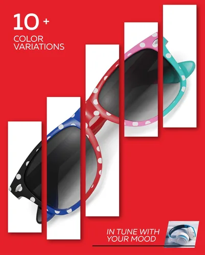 Vista 6 de Retro Rewind Gafas de sol vintage a la moda de lunares para mujer UV400