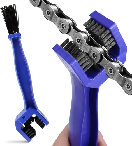 Vista 10 de ALPENKOK - Cepillo de cadena para motocicleta, 2 piezas, juego de limpieza segura con junta tórica de 3 lados Motorcycle Chain Cleaning Brush