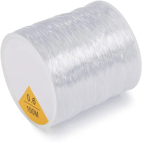 Vista 5 de OBSEDE - Cordón elástico de cristal de 0.020 in, cuerda elástica de 39.8 pies para fabricación de joyas Durable Elastic Fiber, Easy to Knot