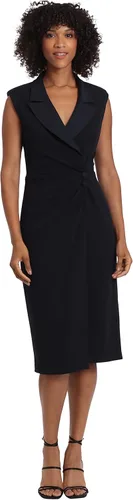 Vista 2 de Maggy London Vestido cruzado tipo esmoquin para mujer