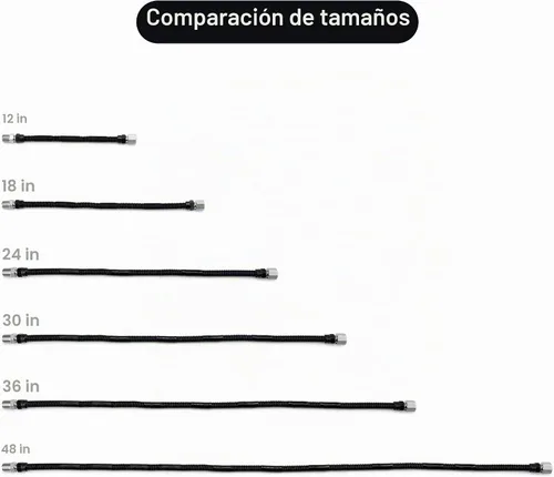 Vista 4 de Stanbroil Kit Conector de Línea de Gas Flexible sin Silbato de 3/8" X 12" para Hoguera de Gas Natural o LP y Chimenea