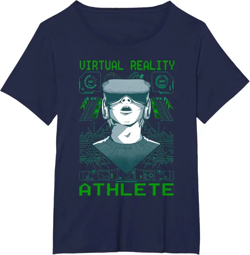 Vista 10 de Playera divertida de realidad virtual para atleta VR Gamer Negro