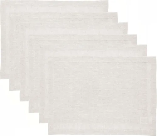 Vista 53 de Solino Home Athena - Juego de 4 manteles individuales cuadrados de lino natural claro de 14 x 14 pulgadas, manteles individuales 100 % lino puro