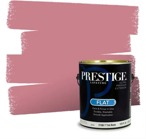 Vista 263 de Prestige Paints Pintura exterior e imprimación en uno, 1 galón, plano, coincidencia comparable de Valspar* Amber Rose*