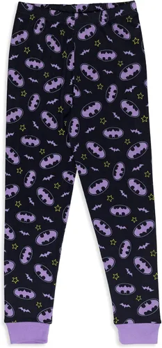 Vista 4 de DC Comics Justice League Batgirl - Conjunto de pijama para niñas pequeñas y grandes