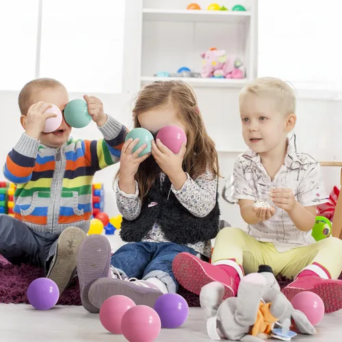 Vista 4 de BalanceFrom Play Pit Balls Toy Set for Kids with Mesh Bag
