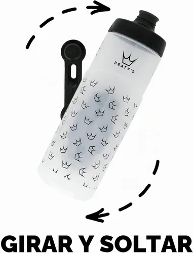 Vista 6 de [Usado] Peaty's Fidlock Lockin - Botella de agua magnética para bicicleta y soporte