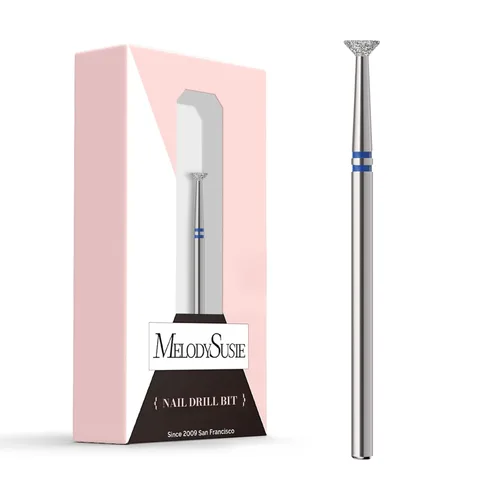 Vista 18 de MelodySusie Broca para uñas de limpieza de cutículas en forma de pera de 1.2mm, 3/32'', Limpiador profesional de carburo diamantado de seguridad