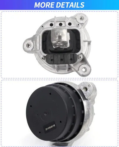 Vista 5 de Juego de 2 soportes de motor delantero izquierdo y derecho, compatible con BMW F10 F11 528i motor N20 (2012-2016), reemplaza # 22116785601