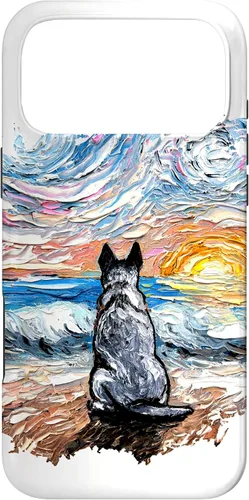 Vista 22 de Blue Heeler Starry Night Artwork Cattle Dog Lover Gift Case for iPhone 17