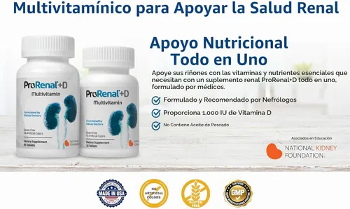Vista 3 de Nephroceuticals ProRenal+D Kidney Multivitamins Suministro para 30 días