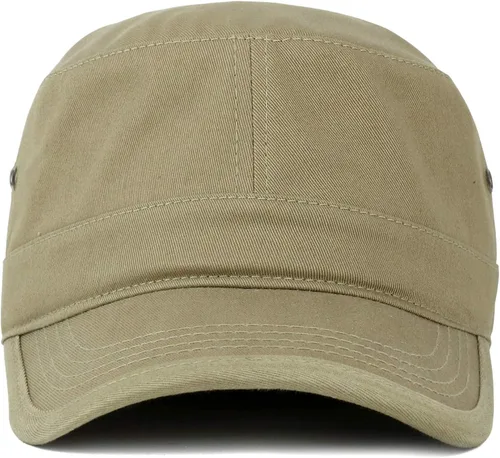 Vista 2 de Trendy Apparel Shop - Gorra de estilo militar (tamaño XXL), diseño de la parte superior plana