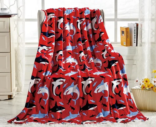 Vista 9 de Shark Baby - Manta extra suave (50 x 60 pulgadas), tiburones azules y grises
