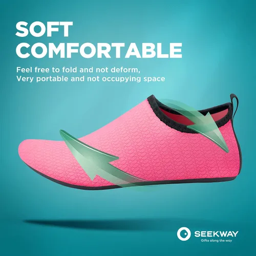 Vista 3 de Seekway - Zapatos de agua para hombres o mujeres adultos, tipo calcetín, de secado rápido, sensación de pie descalzo, ideales para la playa, nadar