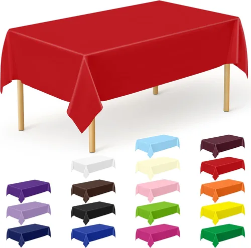 Vista 50 de Suministros de regreso a clases, 2 manteles de 108 x 54 pulgadas, manteles desechables coloridos para el primer día de escuela, rectangular