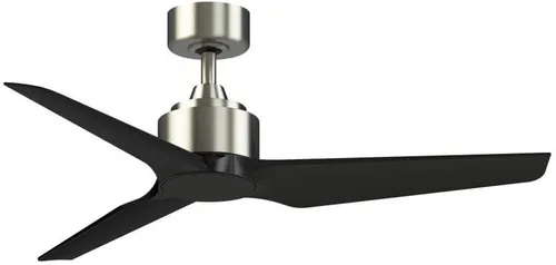 Vista 12 de Fanimation TriAire Custom 48 In Ceiling Fan, Black, Black Blades Light kit sold separately. Damp rated for indoor/outdoor use. Remote included.