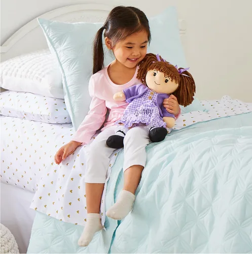 Vista 9 de Let's Make Memories Muñeca de trapo personalizada - Muñeca Mini-Me - Muñeca para niñas - Juguete para niñas - Pelo negro