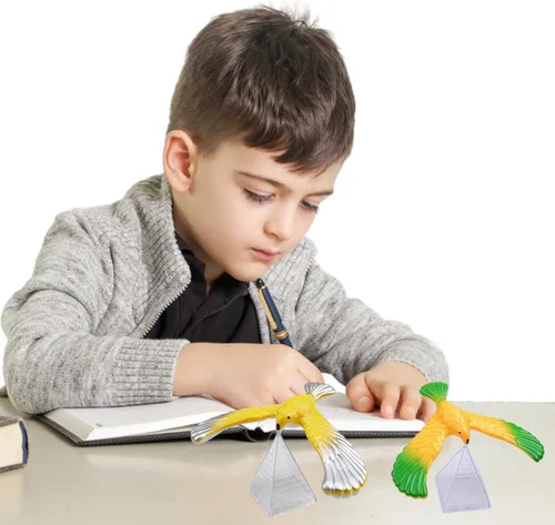 Vista 5 de 4 piezas de equilibrio de pájaro gravedad con pirámide combinación física juguete ciencia física adultos escritorio de oficina para amantes