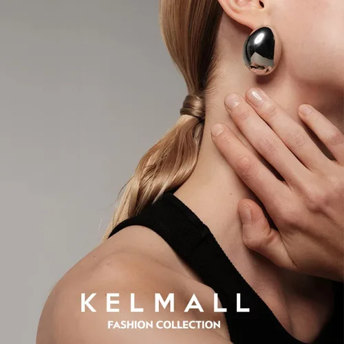 Vista 2 de KELMALL Aretes de aro gruesos de oro para mujer, aros abiertos gruesos de gran tamaño, ligeros, poste de plata de ley 925