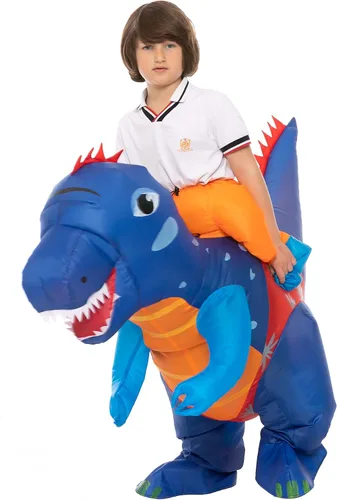 Vista 5 de IHGYT Inflatable Costume for Kids Blow up Dinosaur Costume for Boys and Girls Halloween Party Riding T Rex Outfits