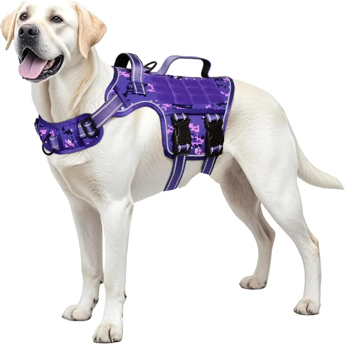 Vista 23 de Arnés para perro pequeño, arnés táctico resistente sin tirones, sin estrangulamiento, chaleco para mascotas fácil de poner y quitar con sistema