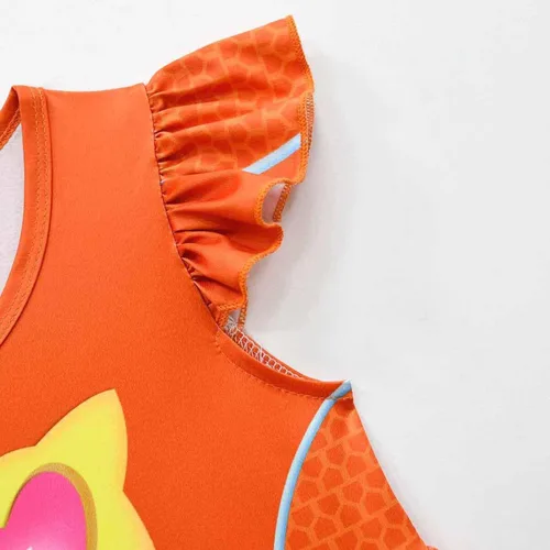 Vista 5 de Dotrewes Vestido casual de verano para niñas, disfraz de animación de gatitos de manga corta