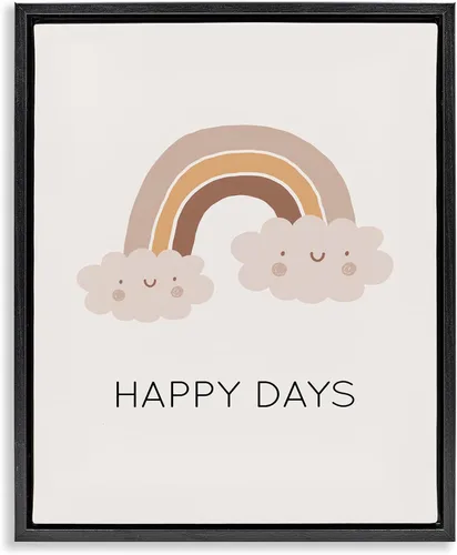 Vista 12 de Stupell Industries Arte Giclée enmarcado con arco iris Happy Days por LSR Design Studio Enmarcado en blanco