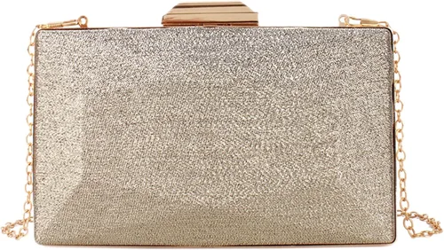 Vista 13 de Reberomantic - Bolso de mano para mujer con patrón de celosía, geométrico, con cadena, tipo clutch para la noche