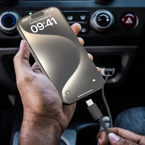 Vista 2 de Cable Carplay de coche para iPhone 17/16/15, iPhone 16/15 Plus17/16/15 Pro 17/16/15Pro Max, cargador USB A a USB C para Carplay USB C, cable USB C