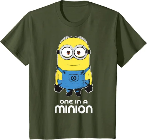 Vista 15 de Despicable Me Camiseta estampada Minions Bob One in A Minion Negro