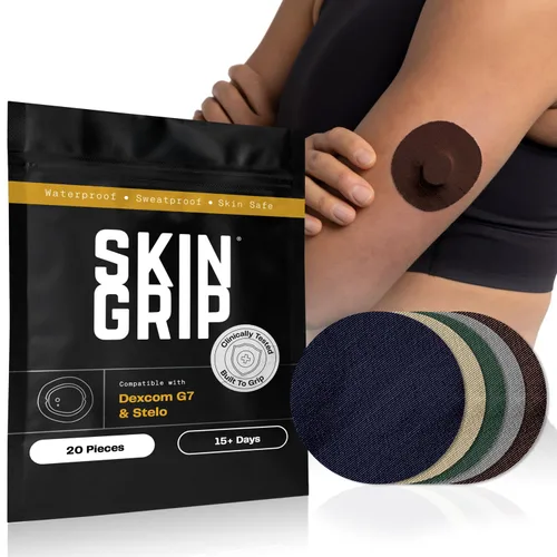 Vista 20 de Skin Grip Parches adhesivos para Dexcom G7 y Stelo CGM – Cubierta impermeable y resistente al sudor para sensor de monitor continuo de glucosa, se