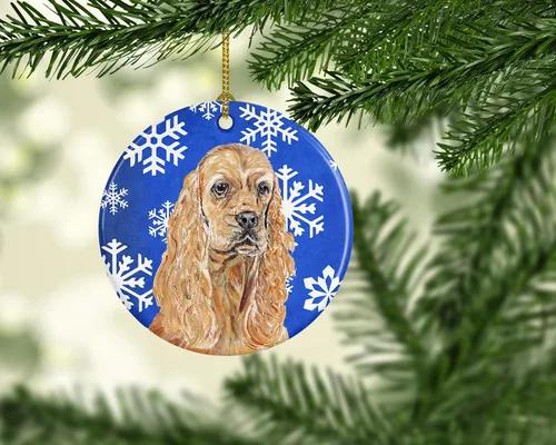 Vista 40 de Caroline's Treasures Cavalier Spaniel - Adorno de cerámica para colgar en el árbol de Navidad, para el hogar, Navidad, fiestas, regalo, 3 pulgadas