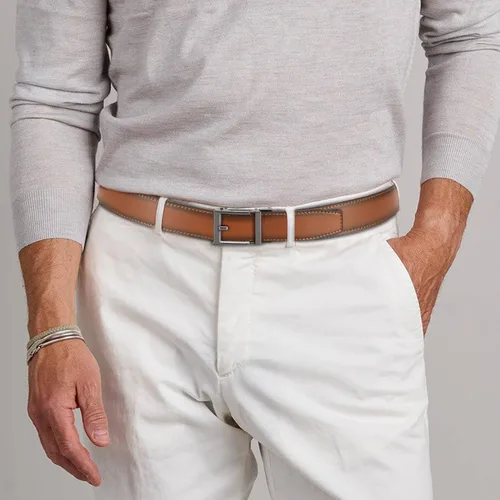 Vista 5 de CHAOREN Cinturón de trinquete de cuero para hombre - Accesorios de vestir para cada ocasión (1.378 in)