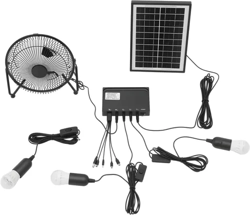 Vista 9 de Solar Generator with Fan & Light, Portable Solar Panel Kit for Outdoor Camp