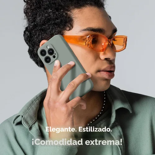 Vista 6 de Funda magnética para iPhone 15 Pro, compatible con MagSafe, [protección completa de la cámara][protector de pantalla] funda protectora de silicona a