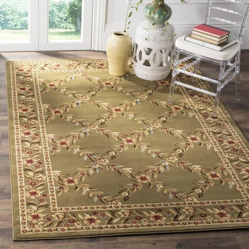 Vista 24 de SAFAVIEH Lyndhurst Collection - Alfombra de pasillo, 2 pies 3 pulgadas x 8 pies, color negro y marrón, diseño tradicional de enrejado floral,