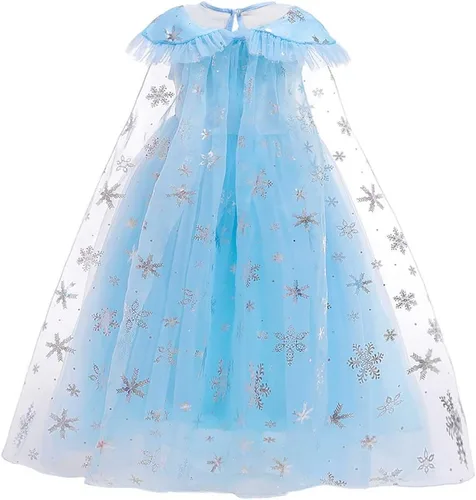Vista 51 de Frozen - Vestido de princesa Elsa para niñas, disfraz de Halloween, Navidad, cumpleaños, fiesta, vestido de tul con accesorios