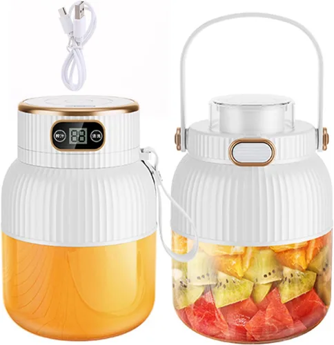 Vista 7 de Friendly 600ml Juicer Blenders USB Rechargeable Mixing Cup for Juices and Shakes Practical Kitchen Appliance USB Rechargeable Juicer White
